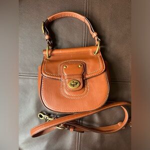 Coach Vintage Leather Mini Willis Royal Tan Cognac Cross Body 70th Anniversary